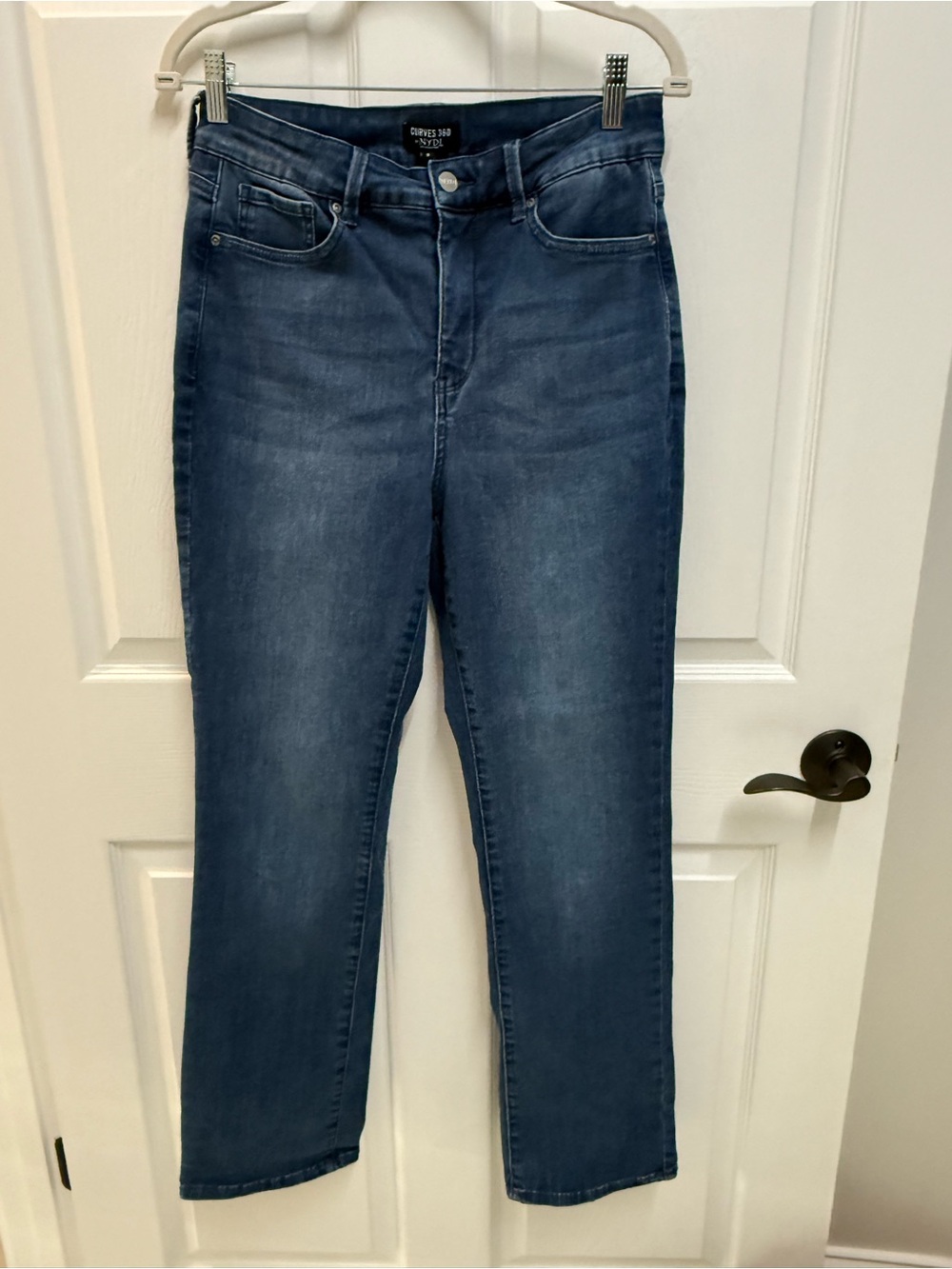 Curves 360 Slim
Straight Jeans by NYDJ.
